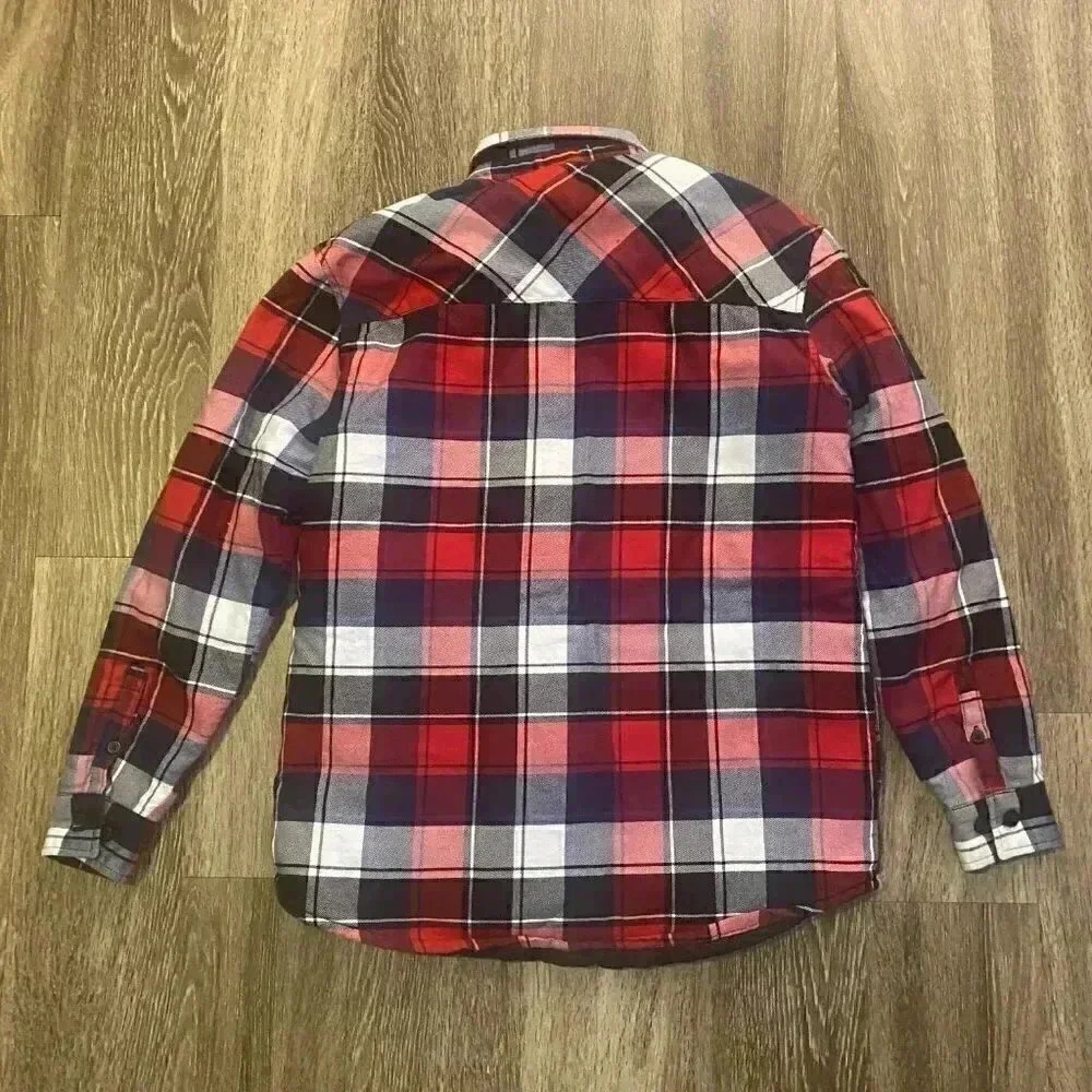 Mens H&M Divided Red Plaid Shacket - S - Picture 5 of 6